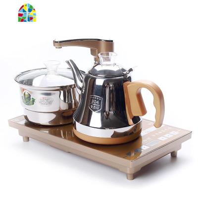 智能触摸一键全自动上水电磁茶炉快速加热茶艺炉三合一玻璃壶套装 FENGHOU 金色全自动电热茶炉升级版烧水壶