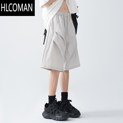 HLCOMAN美式速干短裤男夏季潮牌工装裤衩沙滩大码休闲五分裤子