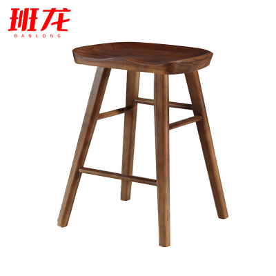 班龙实木凳40*40*55cm胡桃色张