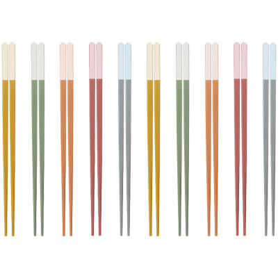 康巴赫筷子果缤纷五彩分食合金筷子不易发霉防滑10双装KH-JKGB02