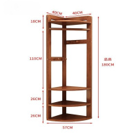 伊洛源拐角衣帽架木质个
