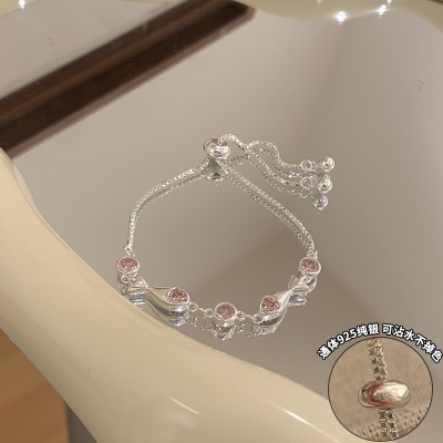 粉锆小鱼手链轻奢高级感小众精致设计师甜美手串女2025年新款送女朋友老婆情人节七夕生日礼物