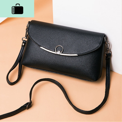 中老年软皮女包单肩斜挎包2019新款中年女士百搭小包包手包妈妈包NEW LAKE女斜挎包