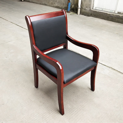 实木办公椅会议椅培训椅书房棋牌麻将椅木质老板椅电脑椅加厚西皮CXY-YY08082