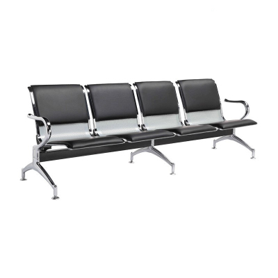 慧采云 办公家具连排椅机场椅车站等候椅等候室连排椅长椅带皮垫4人位