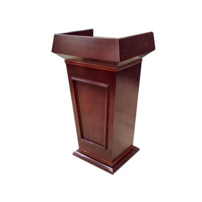 易企采 贴木皮演讲台500*600*1100mm 迎宾台接待台发言培训台泊车教师讲台婚庆主持台