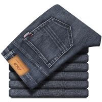 老爷车(laoyeche)牛仔裤 男士秋冬季款弹力韩版修身直筒休闲宽松青年长裤子男裤 牛仔男装男士牛仔裤
