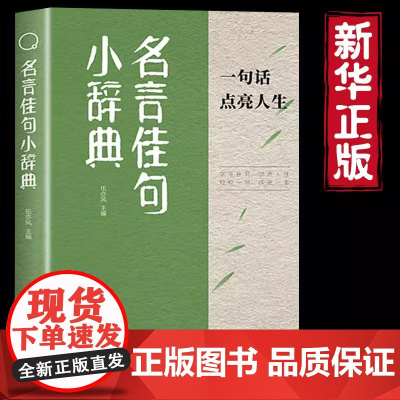 名言佳句小辞典正版 古今中外名人名言好词佳句好句经典语录励志格言警句国学经典书 初高中写作素材小学三四五六年级课外阅读书