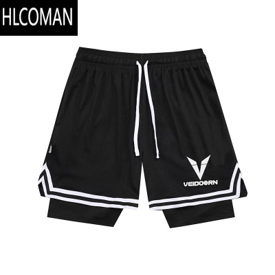 HLCOMAN维动美式篮球短裤大码男速干球裤弹力假运动裤跑步训练四分裤