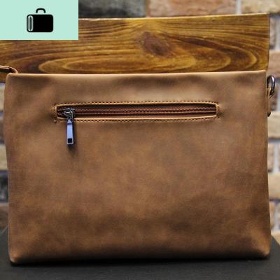 男包 潮流手拿包韩版男士手包疯马皮商务手抓信封包IPAD文件包NEW LAKE男士手拿包