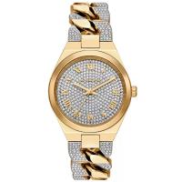 Michael Kors 女士金 tone 不锈钢潮奢金链镶钻防水石英三指针腕表