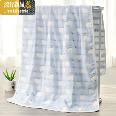 纱布浴巾家用棉吸水速干不毛柔棉儿童大人加大款超大 三维工匠