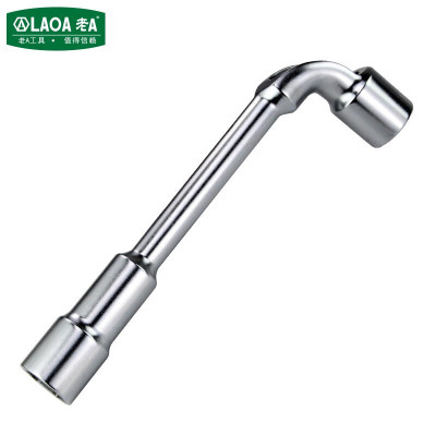 老A(LAOA)L型套筒扳手7字型烟斗外六角双头穿线扳手27mm LA317027
