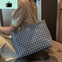 猫猫包袋2020新款单肩托特包韩版大容量休闲链条女包简约编织包潮NEW LAKE女士单肩包