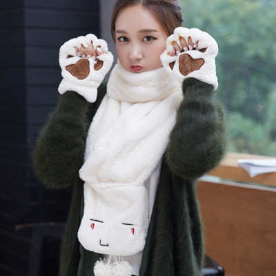 林檎圣诞节围巾手套礼盒女生生日情人节实用送女友女朋友儿童送老婆闺蜜情侣爱人 围巾+不漏指手套送女朋友老婆生日礼物送女朋友