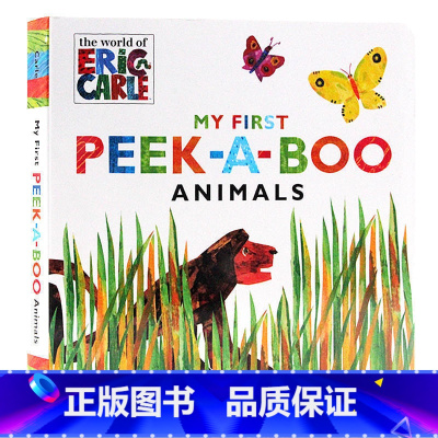 [正版]英文原版绘本 My First Peek-a-Boo Animals 翻翻页躲猫猫动物纸板书 艾瑞卡尔Eric