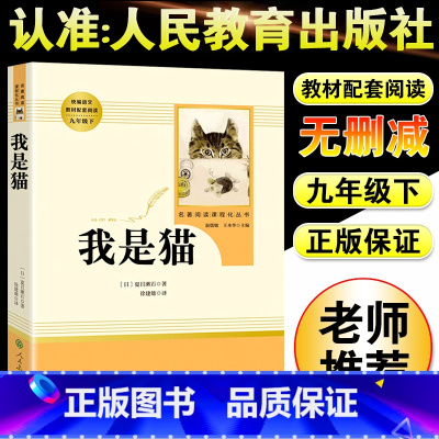 我是猫-九年级下册选读 [正版]儒林外史和简爱书籍原著人民教育出版社九年级下册必读世界文学名著课外书初三初中生人教版完整