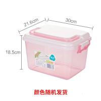 茶花(CHAHUA)桌面收纳盒口罩收纳箱药箱整理乐高玩具收纳盒6.5L2只