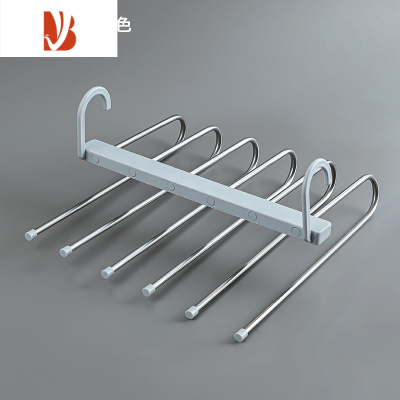 三维工匠多层多魔术裤架裤子收纳器专用裤挂钩衣架家用衣柜伸缩折叠