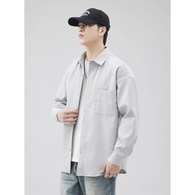|港风可定制开衫修身设计感潮流休闲宽松版型长袖男青少年