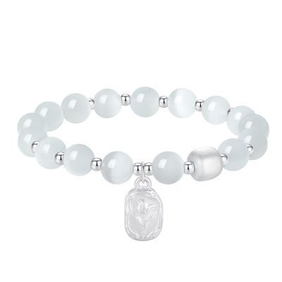 郁金香手串猫眼石珠宝首饰手链小众设计送女友生日礼物圣诞节平安夜新年周年纪念日