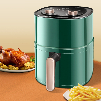 纳丽雅(Naliya)家用空气电炸锅机电烤箱一体多功能自动智能_8.5L墨绿色双控调温360度烘烤