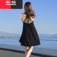 YIBUSHENG莫代尔性感露背连衣裙2024新款女季吊带薄款大码宽松孕妇中长裙
