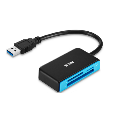 飚王(SSK)SCRM330 高速USB3.0多合一读卡器 支持TF/SD/CF手机内存卡 尼康佳能相机存储卡读卡器