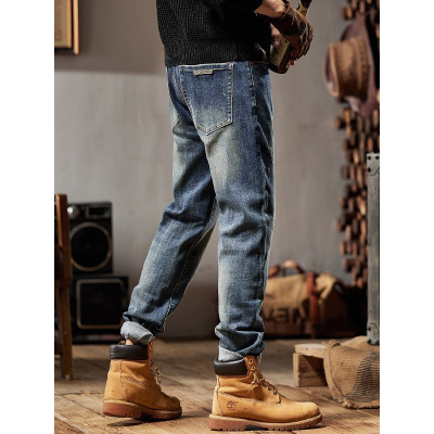 新塘牛仔裤男高端复古经典直筒裤男款简约易搭休闲裤男士
