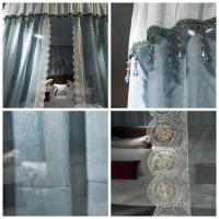 家柏饰(CORATED)半遮光U型导轨蚊帐加密轨道床幔床帘支架1.8m家用1.5米2落地卧室