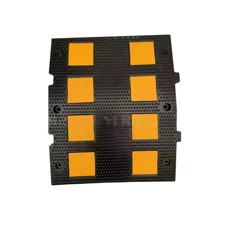 翌嘉YJ5011422 橡胶减速带道路公路汽车停车场限速缓冲橡胶减速带 欧式 500*600*50