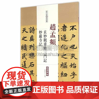 赵孟頫玄妙觀重修三门记妙嚴诗记 历代名家碑帖经典 陈钝之主编 著 书法篆刻字帖书籍 弘蕴轩
