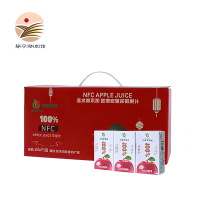 FENGGUO甘肃静宁苹果汁红心苹果汁NFC孕妇儿童饮品 鲜榨苹果汁250ml*12盒