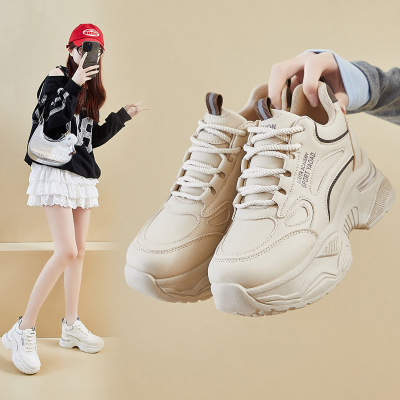 内增高ins韩版新款老爹鞋女秋季跑步休闲厚底