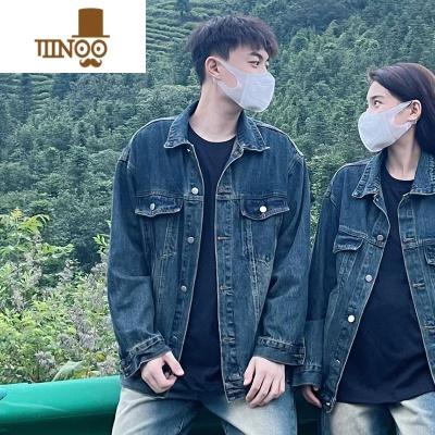 YANXU2023牛仔外套男女同款潮流高街情侣上衣美式休闲工装夹克