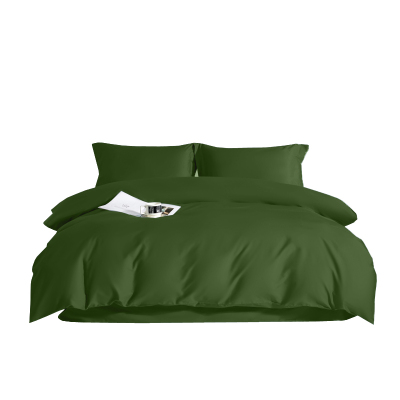 汉司家纺 150*200cm 全棉印花 都市生活系列 酒店公寓 三件套军绿色 手感细腻 舒适透气