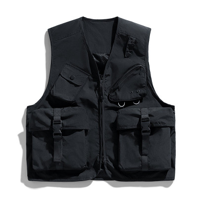 JPDUN多口袋工装情侣款马甲背心春夏秋薄款休闲钓鱼登山旅游马夹