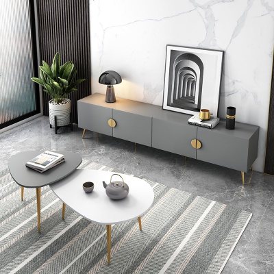 轻奢电视柜茶几组合小户型客厅简约现代经济型北欧地柜多功能简欧