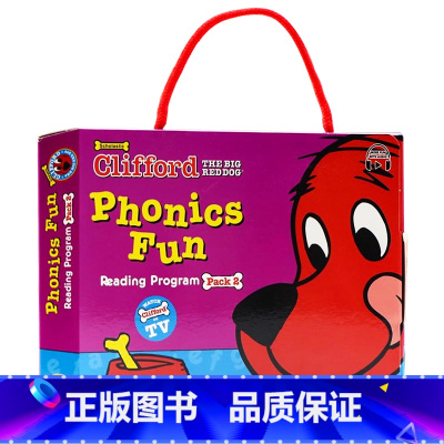 第二套 [正版]新版 大红狗克里弗 英文原版 Clifford Phonics Fun Pack 1 2 3 4盒装