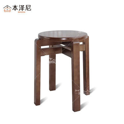 本泽尼 圆凳 实木凳 HTZ-XM345 300*300*450mm 把