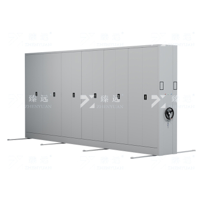 臻远ZY-MJJA-34 电动密集架移动档案柜钢制轨道密集柜 通门 一列6组