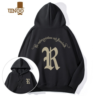 YANXU美式休闲连帽卫衣男2023秋季新款男款外套宽松男生大码上衣!