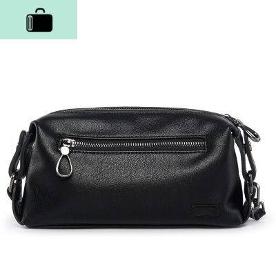 商务休闲男士手抓包 新款男包时尚皮质手抓包街头潮男手腕包手包NEW LAKE 黑色男士手拿包