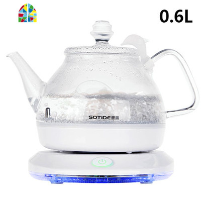 思腾玻璃电热水壶自动断电烧水壶 迷你家用透明泡茶小容量 FENGHOU 思腾A110壶盖