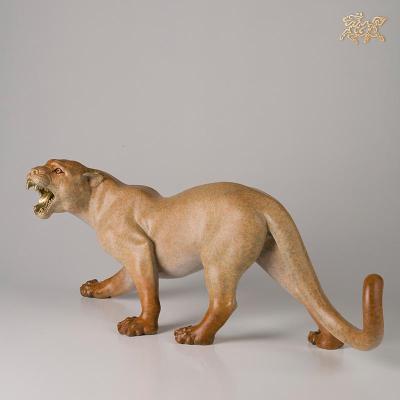美帮汇全铜摆件《豹威》家居饰品 铜工艺品 装饰品 礼品 摆件