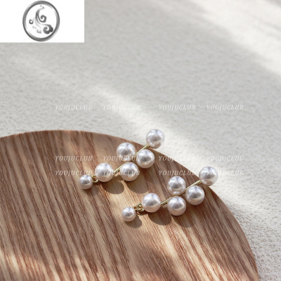 JiMiYOUJUclub-复古温柔~法式优雅小众设计大小珍珠气质温婉耳环耳夹