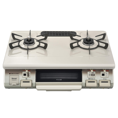 日本进口林内燃气灶基础版台式两眼头日系煤气炉烤箱单面烤天然气灶头定时定温RT64MH7R2-CL