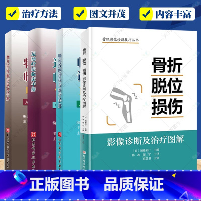临床康复治疗4册 [正版]物理临床康复4册 临床按摩评估与治疗手册+物理治疗临床康复手册+运动疗法临床手册+骨折 脱位