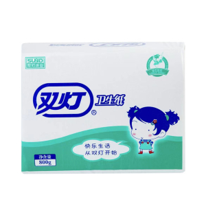 双灯800克加厚平板卫生纸 10包装