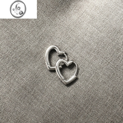 JiMi925银银饰几何爱心耳扣耳环耳饰女款INS风设计感高级简约气质韩版
